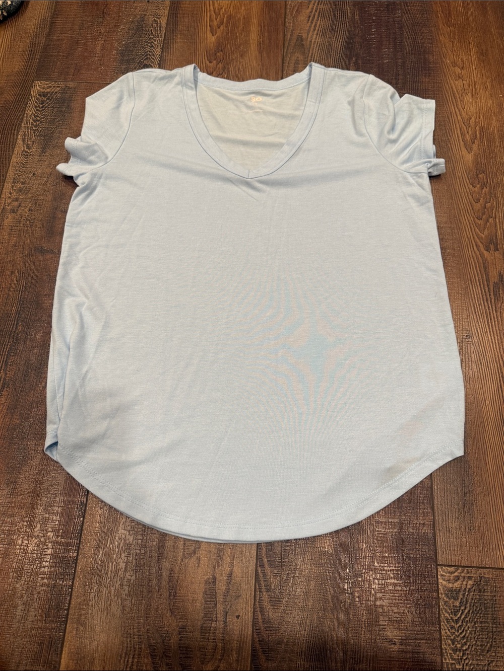 SO Light Blue V-Neck Women's Top